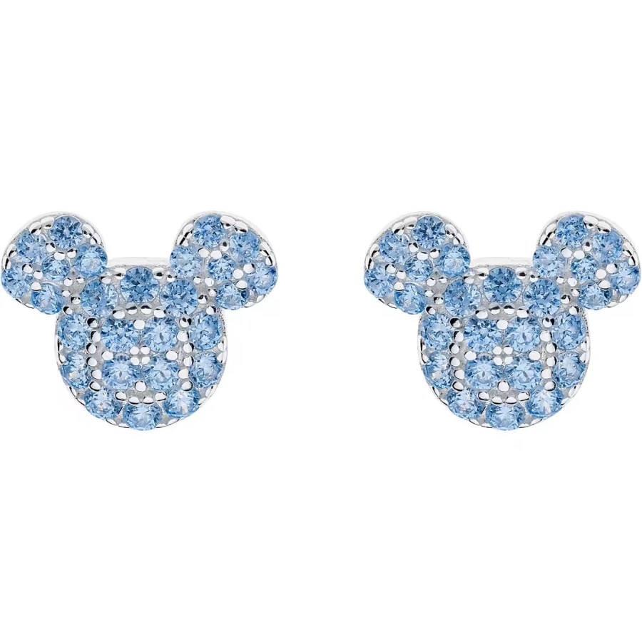 Disney Třpytivé stříbrné náušnice pecky Mickey Mouse ES00081SL.CS - Náušnice Pecky