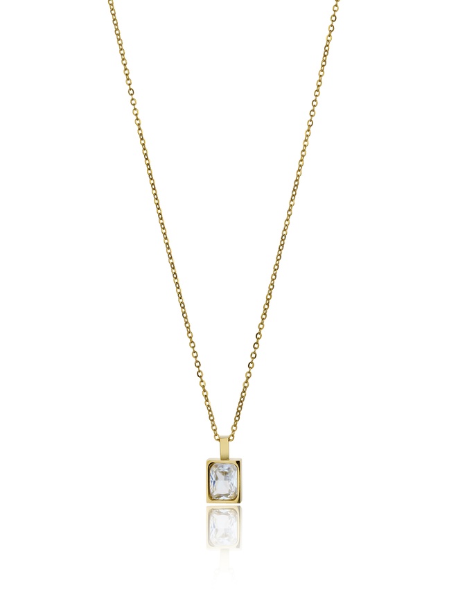 Emily Westwood Elegantní pozlacený náhrdelník se zirkonem Angela EWN23081G - Náhrdelníky