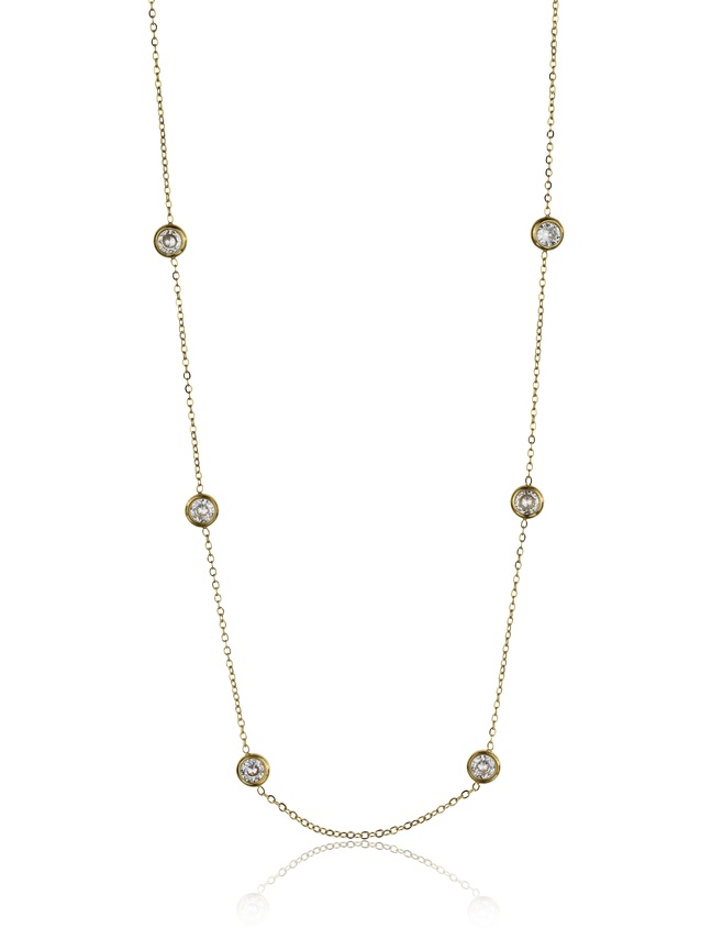 Emily Westwood Jemný pozlacený náhrdelník s krystaly Phoebe EWN23096G - Náhrdelníky