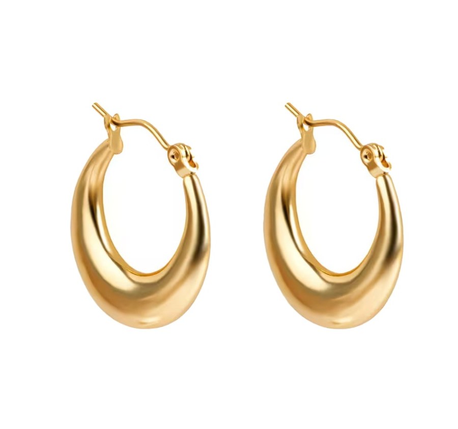 Emily Westwood Nadčasové pozlacené kruhy Lyric EWE250268G - Náušnice Kruhy