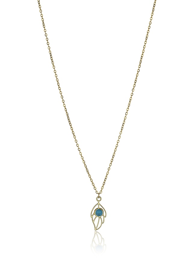 Emily Westwood Něžný pozlacený náhrdelník s tyrkysem Juniper EWN23028G - Náhrdelníky