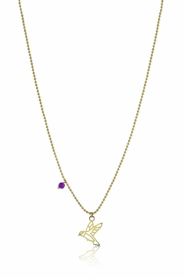 Emily Westwood Originální pozlacený náhrdelník s holubicí EWN23042G - Náhrdelníky