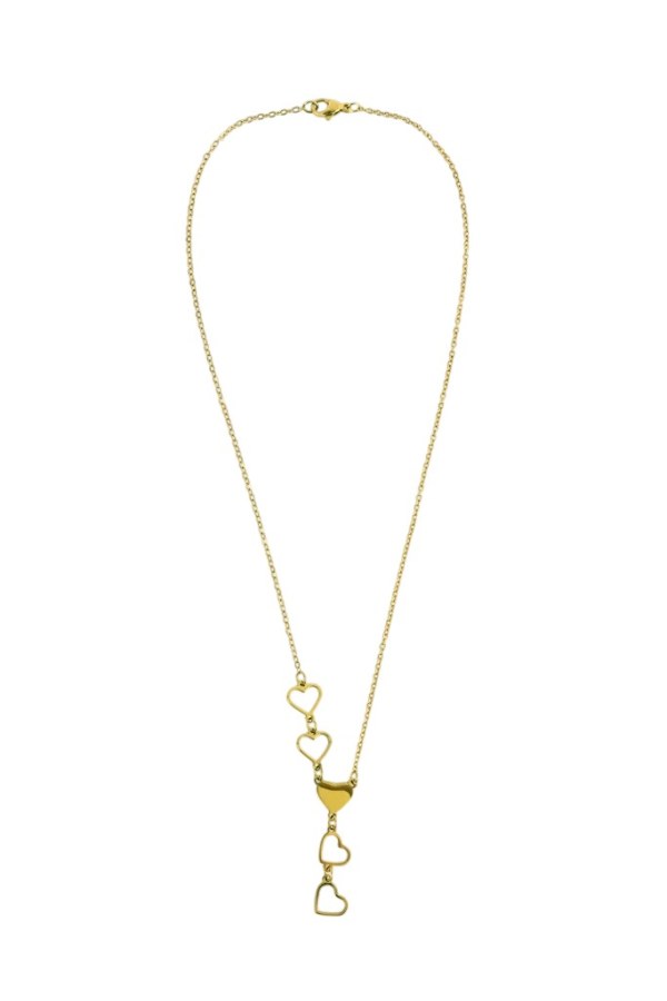 Emily Westwood Pozlacený náhrdelník se srdíčky Celora Gold EWN260623G - Náhrdelníky