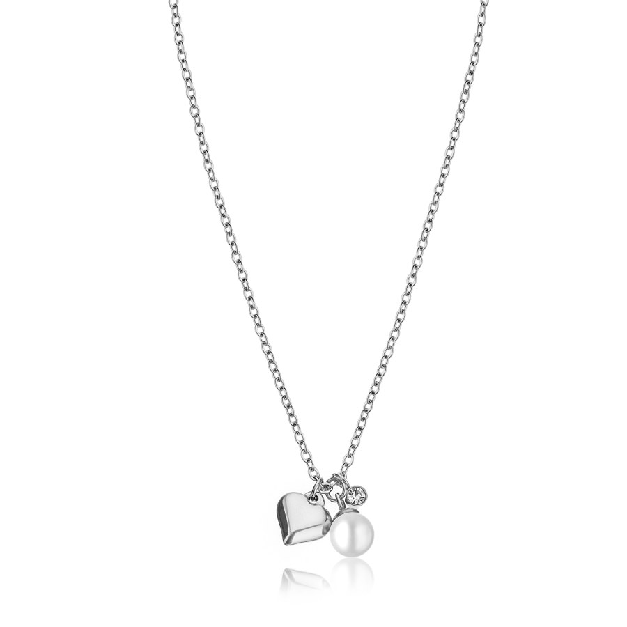 Emily Westwood Slušivý ocelový náhrdelník s přívěsky WN1022S - Náhrdelníky
