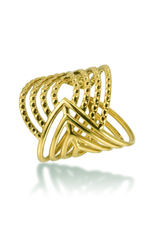 Emily Westwood Víceřadý otevřený prsten Aurelia EWR260654G - Prsteny Otevřené prsteny