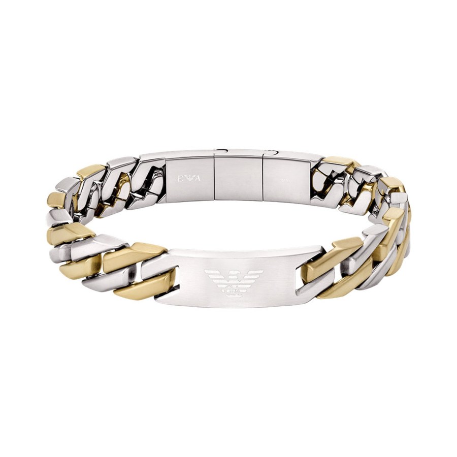 Emporio Armani Bicolor ocelový náramek EGS3314040 - Náramky Řetízkové náramky