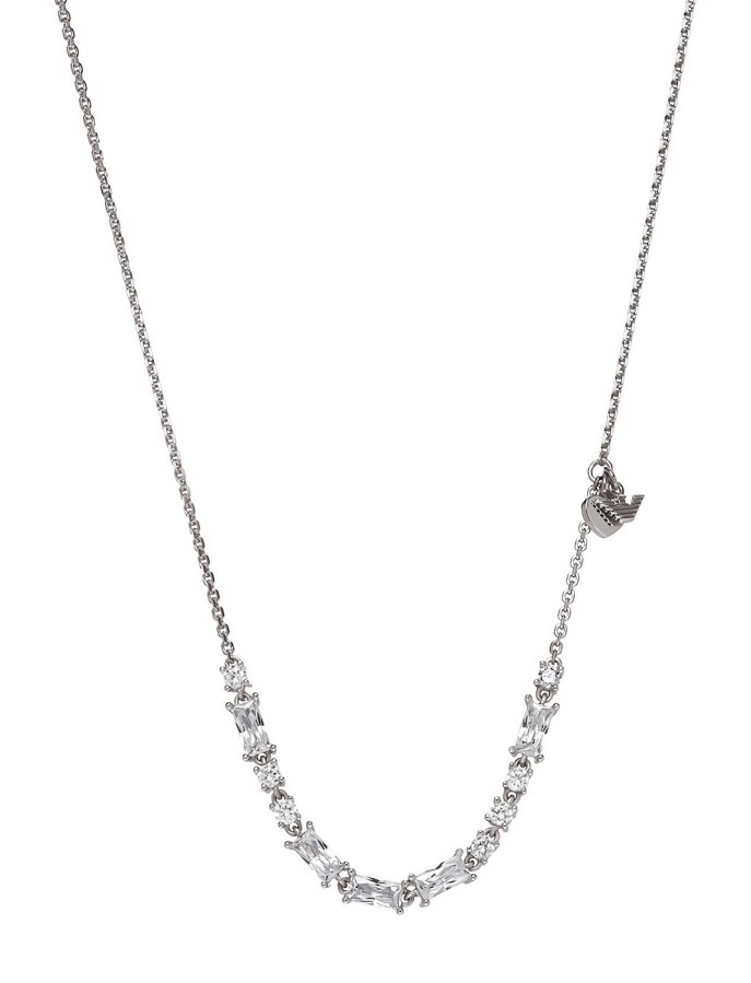 Emporio Armani Blyštivý stříbrný náhrdelník se zirkony EG3604040 Emporio Armani Blyštivý stříbrný náhrdelník se zirkony EG3604040 - Náhrdelníky