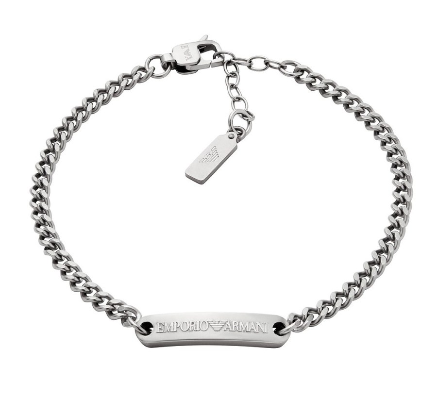 Emporio Armani Elegantní pánský náramek z oceli EGS3189040