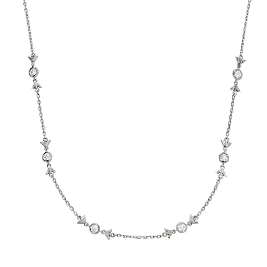 Emporio Armani Fashion stříbrný náhrdelník se zirkony EG3615040 Emporio Armani Fashion stříbrný náhrdelník se zirkony EG3615040 - Náhrdelníky Náhrdelníky s kameny