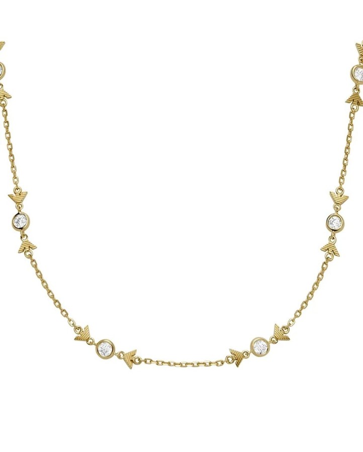 Emporio Armani Fashion pozlacený náhrdelník se zirkony EG3618710 Emporio Armani Fashion pozlacený náhrdelník se zirkony EG3618710 - Náhrdelníky Náhrdelníky s kameny