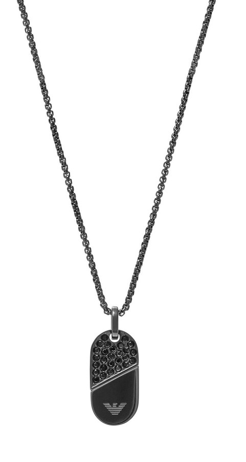 Emporio Armani Jedinečný pánský náhrdelník s krystaly Couples EGS3138001 Emporio Armani Jedinečný pánský náhrdelník s krystaly Couples EGS3138001 - Náhrdelníky