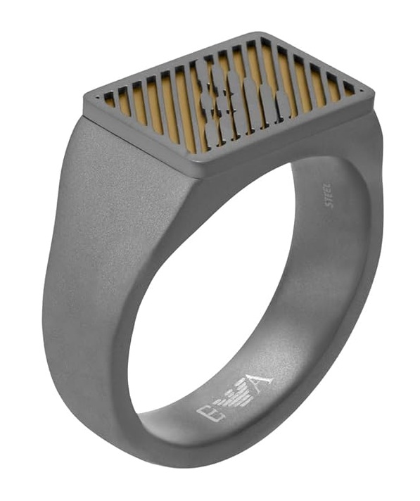 Emporio Armani Módní ocelový prsten EGS3242060 64 mm - Prsteny Prsteny bez kamínku