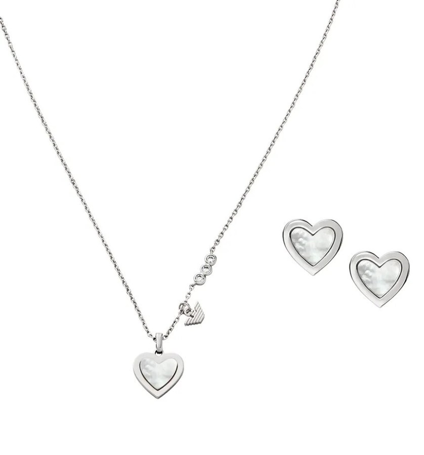 Emporio Armani Originální perleťový set šperků EGS3228SET (náhrdelník, náušnice) - Náhrdelníky