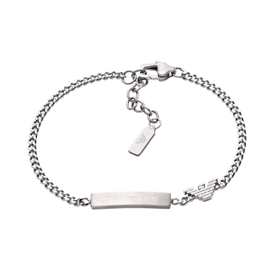 Emporio Armani Pánský elegantní náramek z&nbsp;oceli EGS3310040 - Náramky Řetízkové náramky