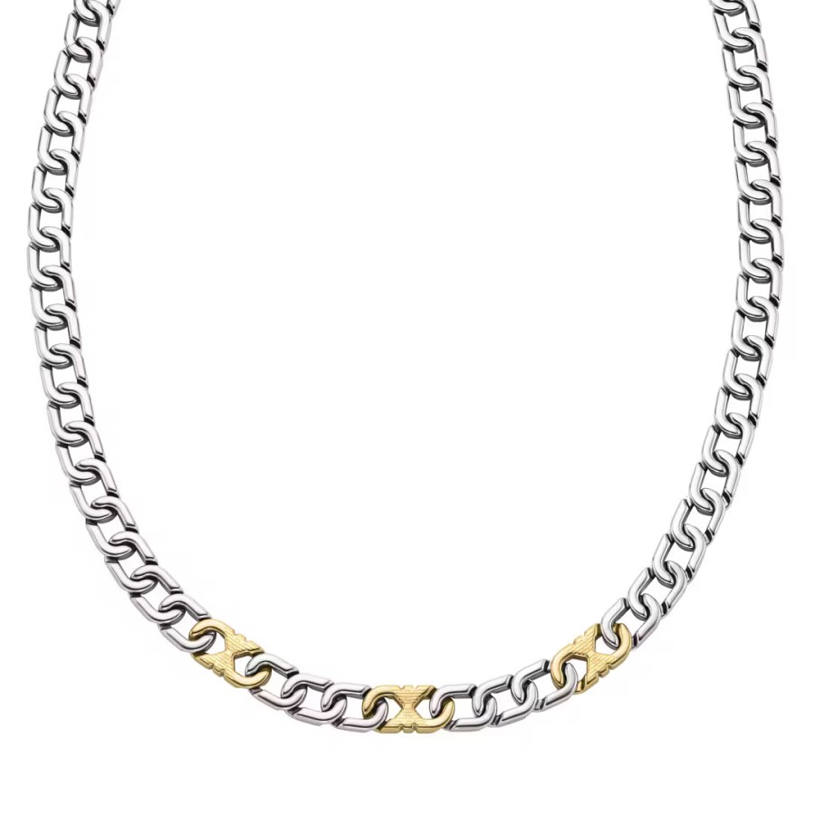 Emporio Armani Pánský výrazný bicolor náhrdelník EGS3297040 - Náhrdelníky
