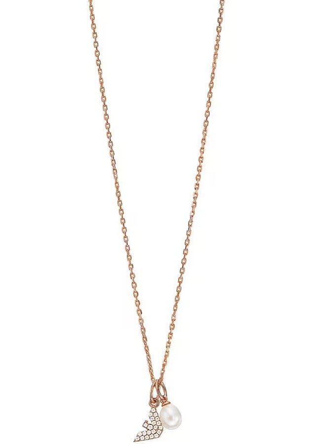 Emporio Armani Stylový bronzový náhrdelník se zirkony EG3573221