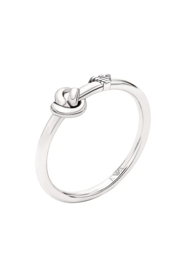 Emporio Armani Stříbrný moderní prsten Uzel Sentimental EG3644040 57 mm