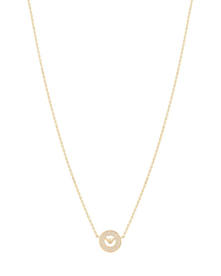 Emporio Armani Třpytivý pozlacený náhrdelník s kubickými zirkony EG3628710 Emporio Armani Třpytivý pozlacený náhrdelník s kubickými zirkony EG3628710 - Náhrdelníky Náhrdelníky s kameny