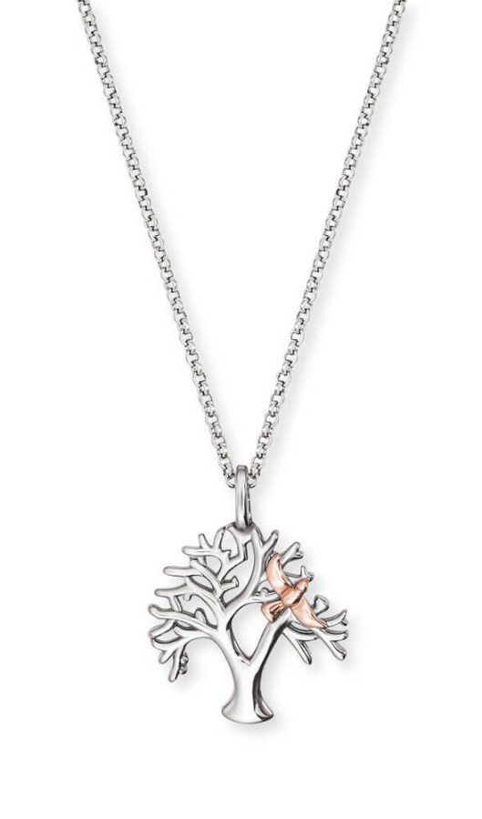 Engelsrufer Něžný stříbrný bicolor náhrdelník se stromem života ERN-TREE-BIR (řetízek, přívěsek) - Náhrdelníky