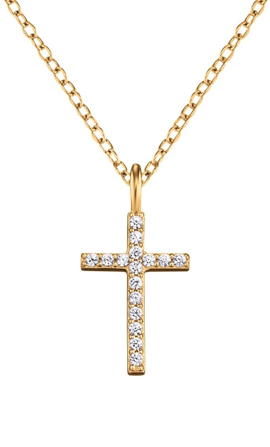 Engelsrufer Pozlacený náhrdelník Křížek ERN-LILCROS-ZIG (řetízek, přívěsek) - Náhrdelníky