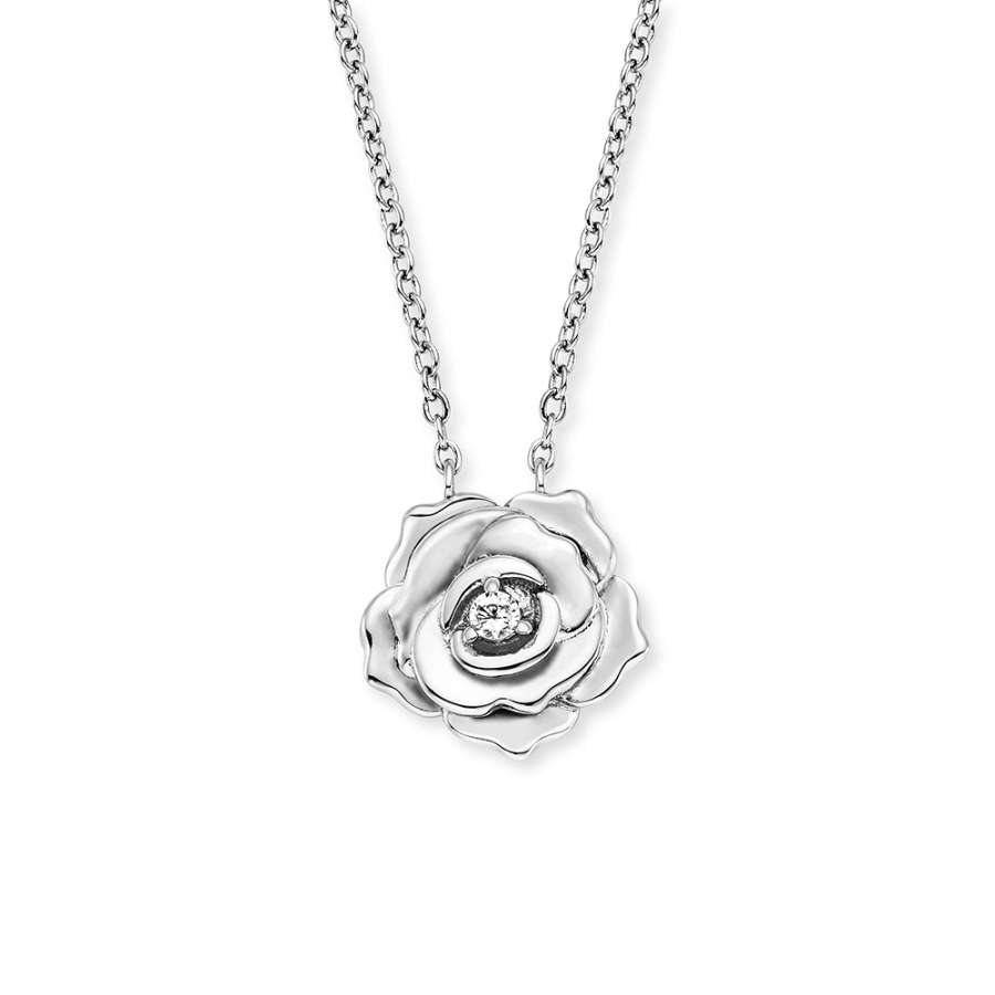 Engelsrufer Půvabný stříbrný náhrdelník s růží ERN-ROSE-ZI - Náhrdelníky