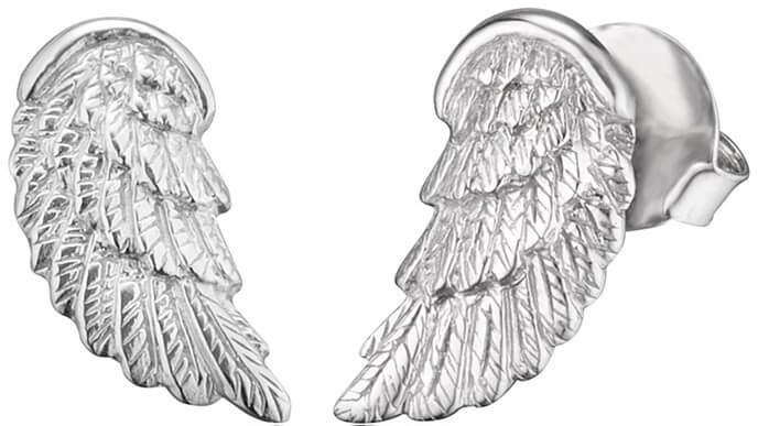 Engelsrufer Stříbrné náušnice Andělské křídlo ERE-WING-ST - Náušnice Pecky