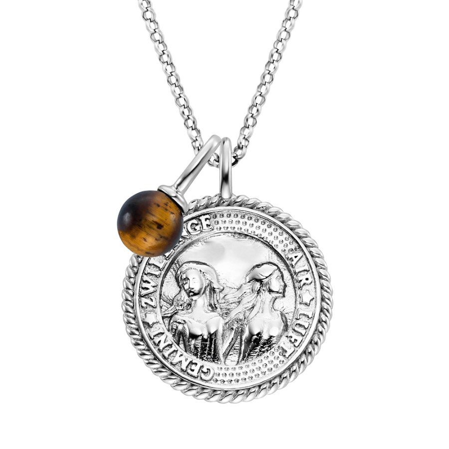 Engelsrufer Stříbrný náhrdelník Blíženci ERN-GEMINI-TEZI (řetízek, 2x přívěsek) - Náhrdelníky