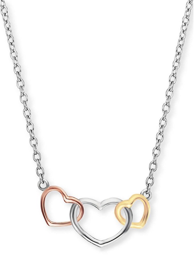 Engelsrufer Stříbrný náhrdelník s barevnými srdci ERN-WITHLOVE-03 - Náhrdelníky