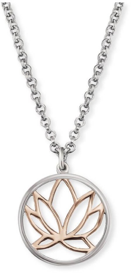 Engelsrufer Stříbrný náhrdelník s lotosovým květem ERN-LILLOTUS - Náhrdelníky