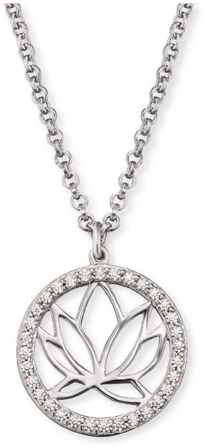 Engelsrufer Stříbrný náhrdelník s lotosovým květem ERN-LOTUS-ZI - Náhrdelníky