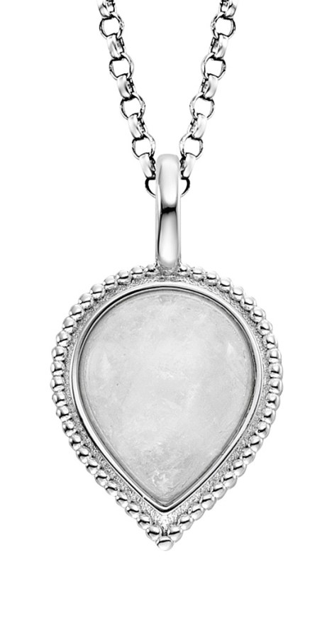 Engelsrufer Stříbrný náhrdelník s měsíčním kamenem Pure Drop ERN-PUREDROP-MO (řetízek, přívěsek) - Náhrdelníky
