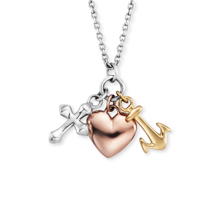 Engelsrufer Stříbrný náhrdelník se symboly ERN-FLH-TRICO - Náhrdelníky