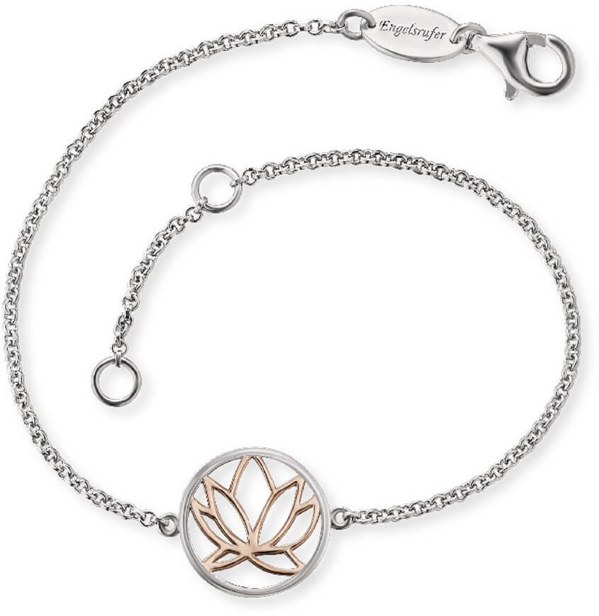 Engelsrufer Stříbrný náramek s lotosovým květem ERB-LILLOTUS-BI - Náramky Náramky se symboly