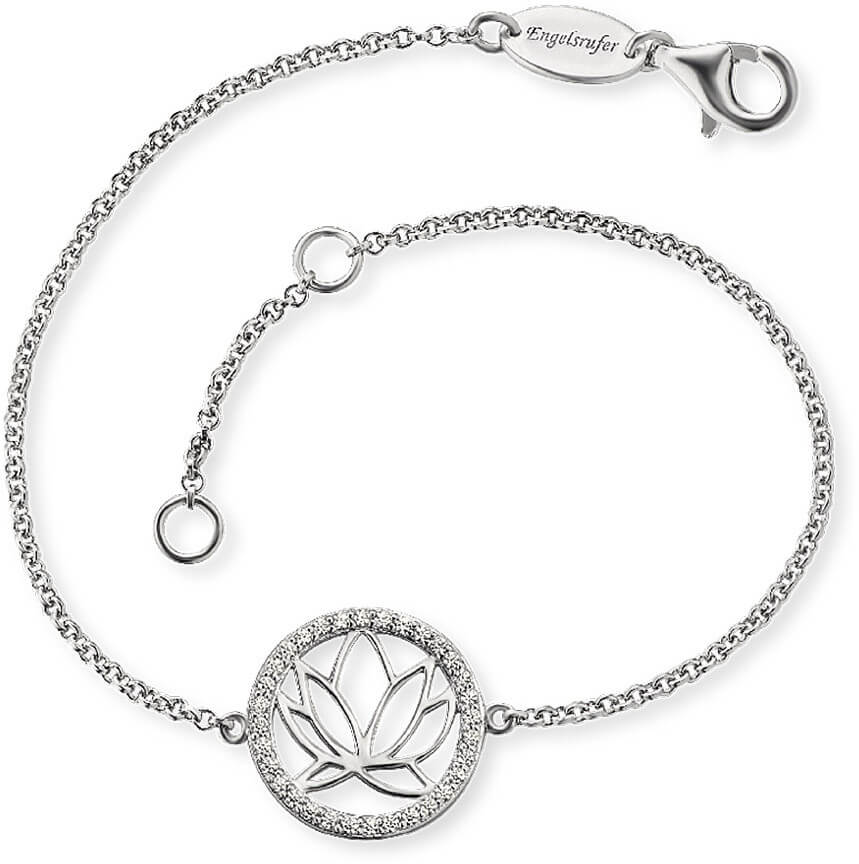 Engelsrufer Stříbrný náramek s lotosovým květem ERB-LOTUS-ZI - Náramky Náramky se symboly