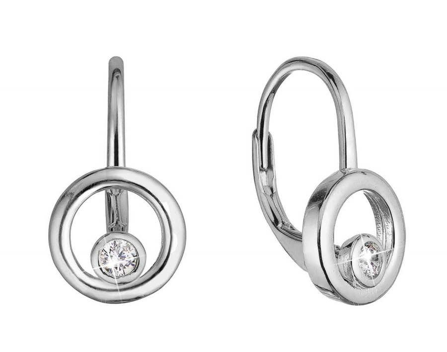 Evolution Group - Pavona Minimalistické visací náušnice se zirkonem 11511.1 crystal Evolution Group - Pavona Minimalistické visací náušnice se zirkonem 11511.1 crystal - Náušnice Visací náušnice