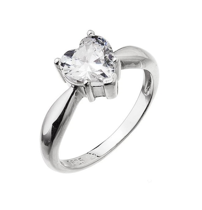 Evolution Group - Pavona Něžný stříbrný prsten se zirkonem Srdce 15015.1 crystal 52 mm Evolution Group - Pavona Něžný stříbrný prsten se zirkonem Srdce 15015.1 crystal 52 mm - Prsteny Prsteny s kamínkem
