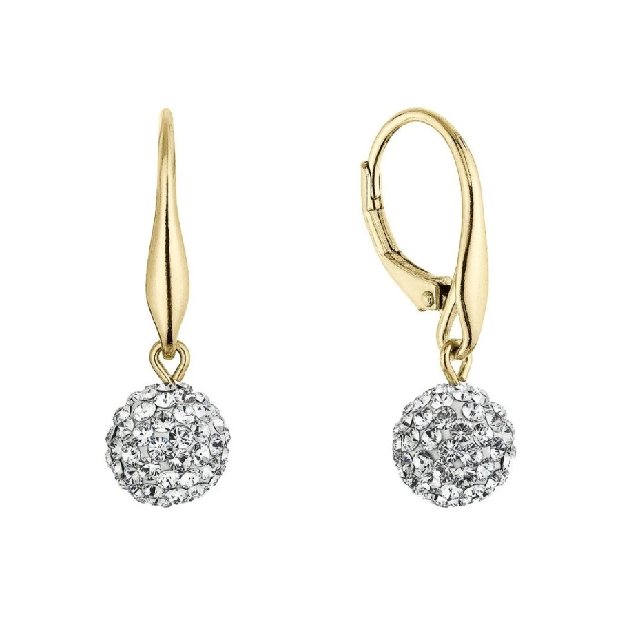 Evolution Group - Pavona Pozlacené náušnice Kuličky s krystaly Swarovski 31326.1