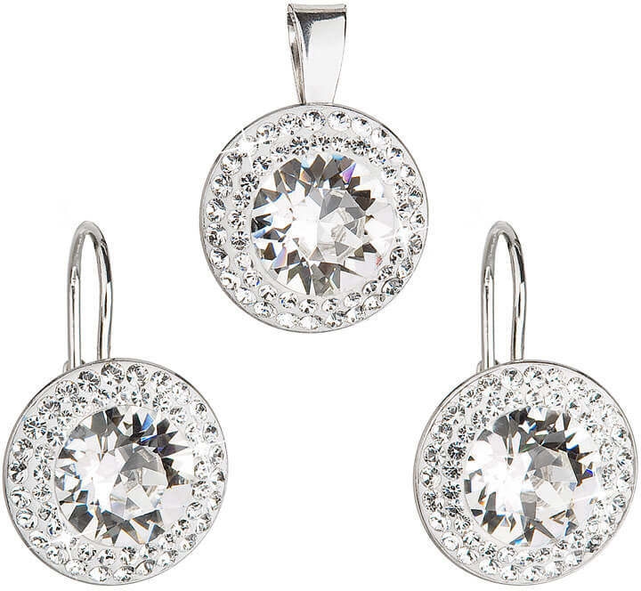 Evolution Group Sada á la Kate Middleton 39107.1 krystal (náušnice, přívěsek) - Sety šperků Soupravy šperků