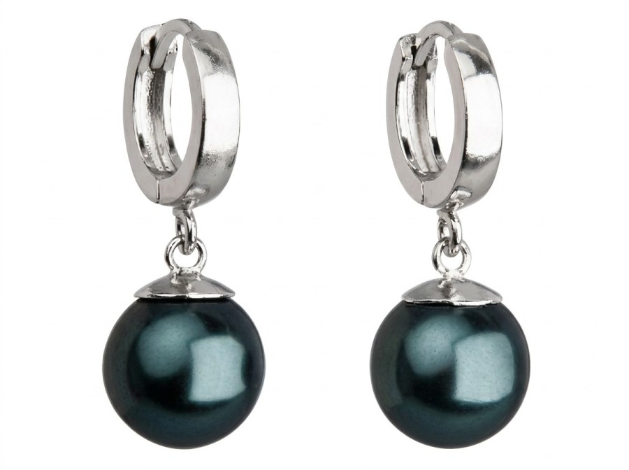 Evolution Group - Pavona Slušivé stříbrné náušnice se syntetickou perlou 71141.3 tahiti - Náušnice S kamínky