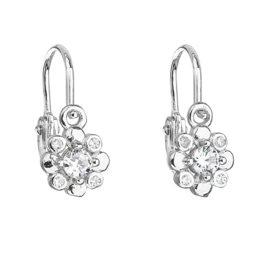 Evolution Group - Pavona Stříbrné dětské náušnice s&nbsp;čirými zirkony 11174.1 - Náušnice Visací náušnice