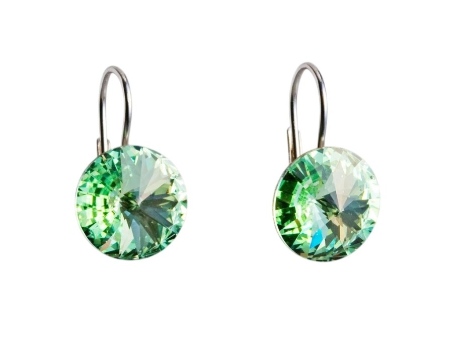 Evolution Group - Pavona Stříbrné náušnice 31106.3 chrysolite - Náušnice S kamínky