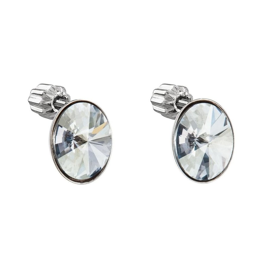 Evolution Group - Pavona Stříbrné náušnice s&nbsp;krystaly Swarovski 31274.5 Blue Shadow - Náušnice Pecky