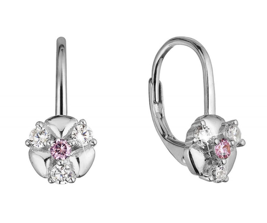 Evolution Group - Pavona Stříbrné visací náušnice s čirými zirkony 11508.3 crystal/rose Evolution Group - Pavona Stříbrné visací náušnice s čirými zirkony 11508.3 crystal/rose - Náušnice Visací náušnice