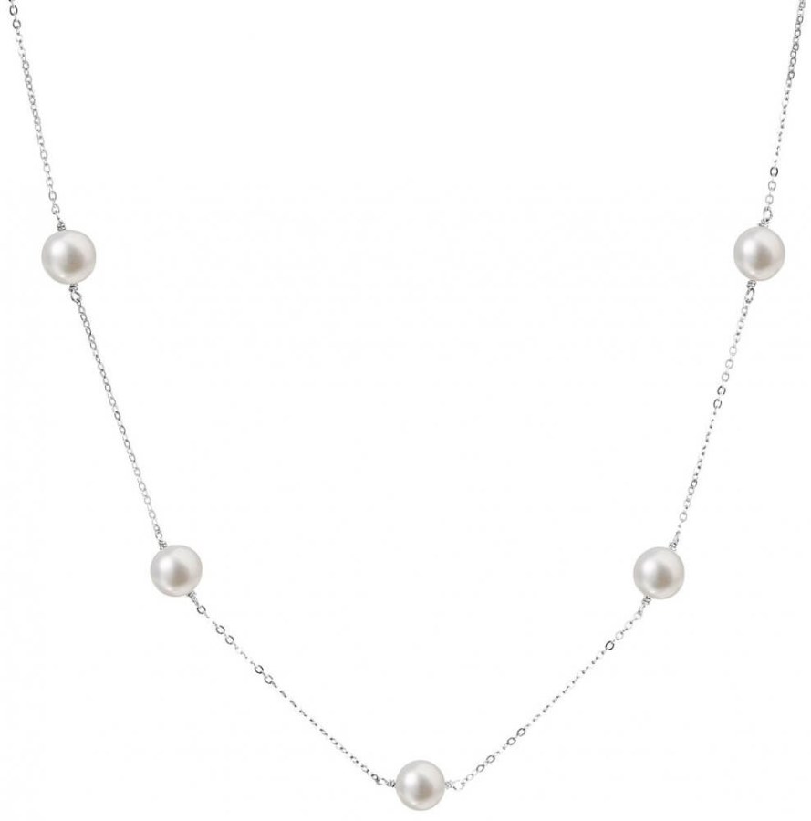 Evolution Group Stříbrný náhrdelník s 5 pravými perlami Pavona 22015.1 - Náhrdelníky