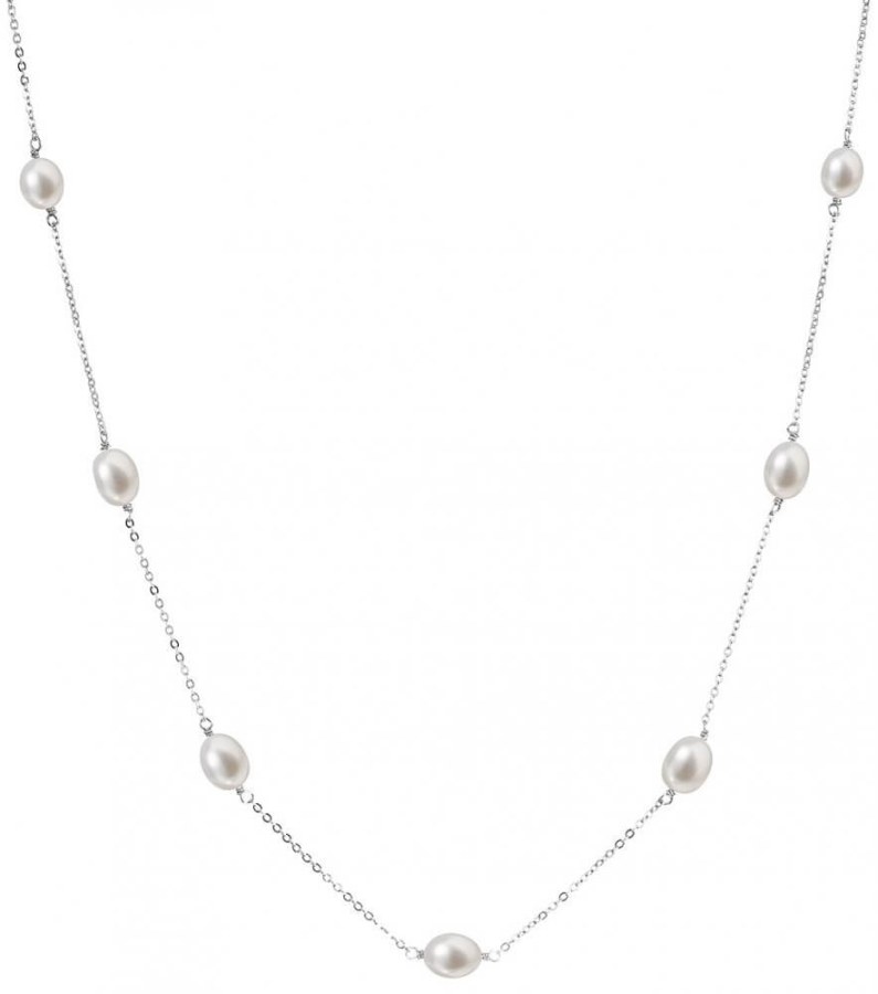 Evolution Group Stříbrný náhrdelník s 7 pravými perlami Pavona 22016.1 - Náhrdelníky