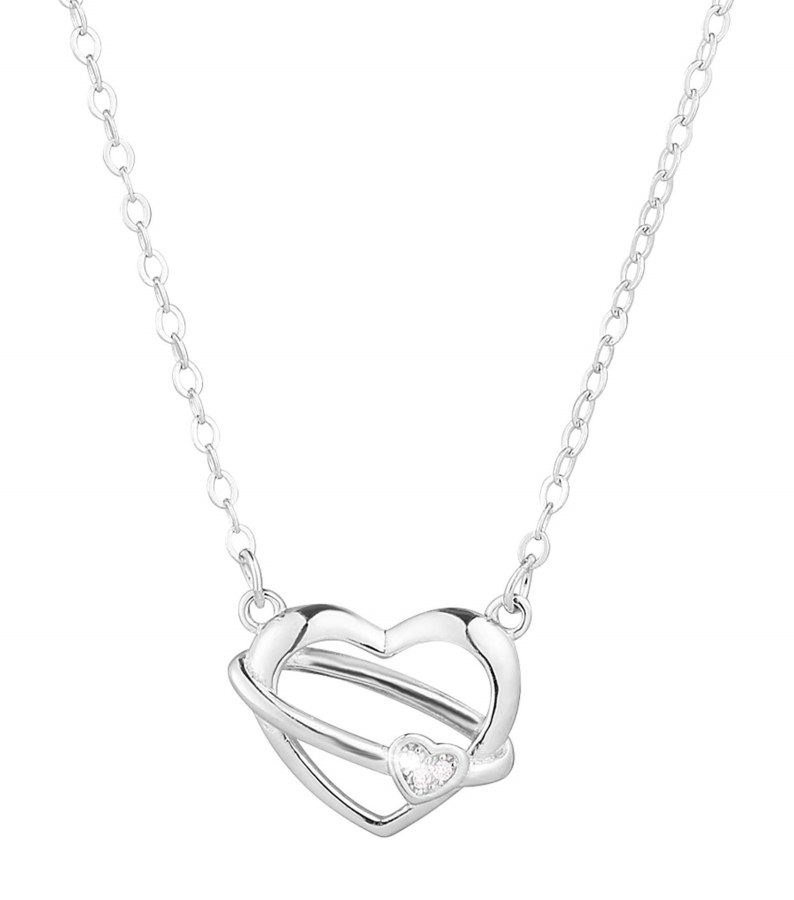 Evolution Group - Pavona Stříbrný náhrdelník Srdce se zirkonem 12099.1 crystal Evolution Group - Pavona Stříbrný náhrdelník Srdce se zirkonem 12099.1 crystal - Náhrdelníky