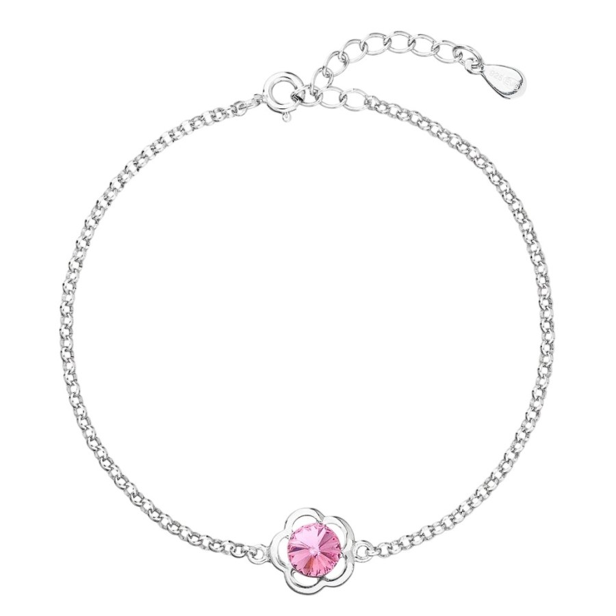 Evolution Group - Pavona Stříbrný náramek s&nbsp;krystalem Swarovski 33117.3 Rose - Náramky