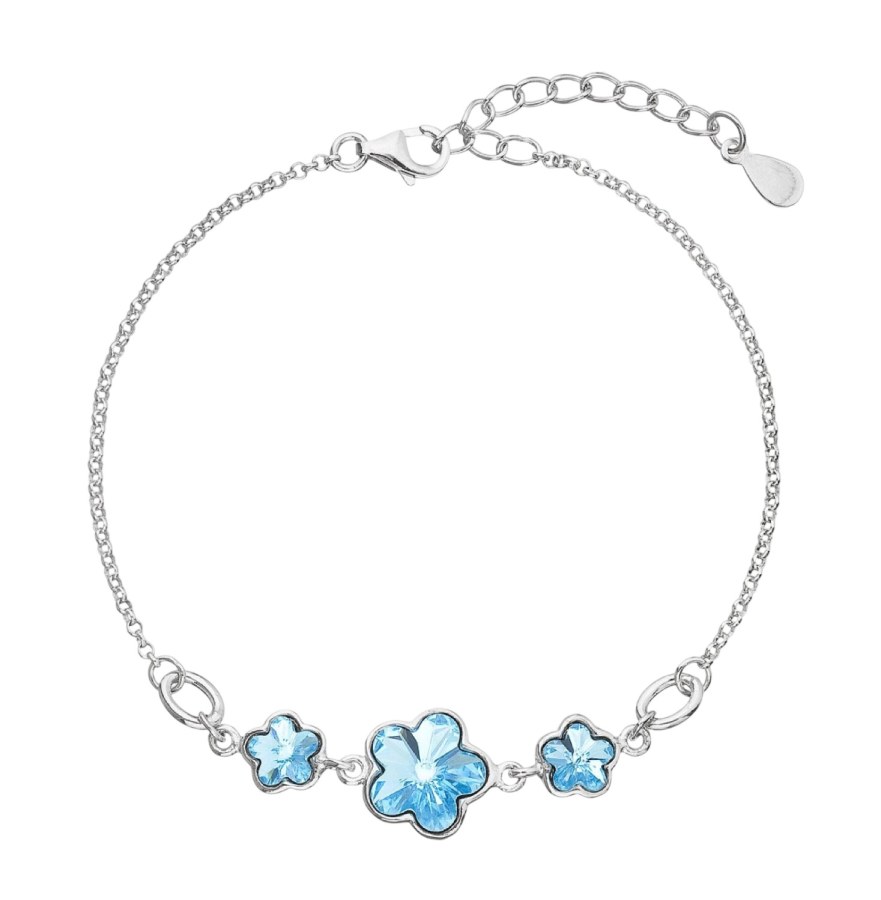 Evolution Group - Pavona Stříbrný náramek s krystaly Swarovski Blue 33112.3