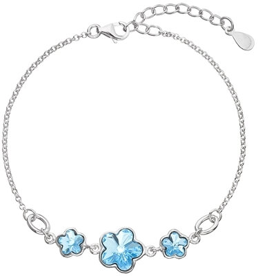 Evolution Group Stříbrný náramek s krystaly Swarovski Blue 33112.3 - Náramky