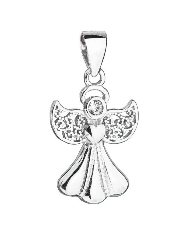Evolution Group - Pavona Stříbrný přívěsek s krystalem Swarovski Andělíček 34262.1